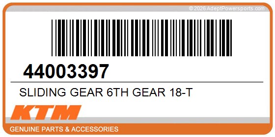 KTM 44003397 Sliding Gear 6Th Gear 18-T