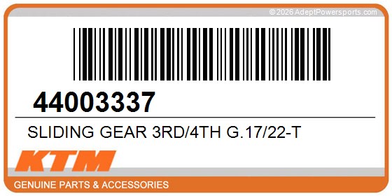 KTM 44003337 Sliding Gear 3Rd/4Th G.17/22-T