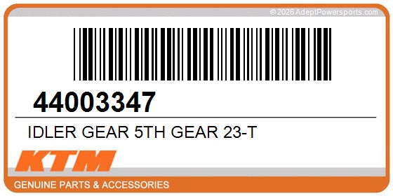 KTM 44003347 Idler Gear 5Th Gear 23-T