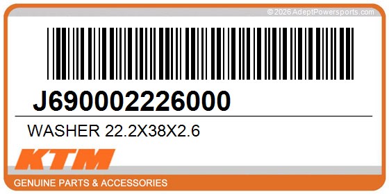 KTM J690002226000 Washer 22.2X38x2.6