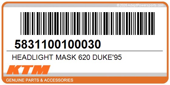 KTM 5831100100030 Headlight Mask 620 Duke'95