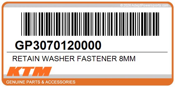 KTM GP3070120000 Retain Washer Fastener 8Mm
