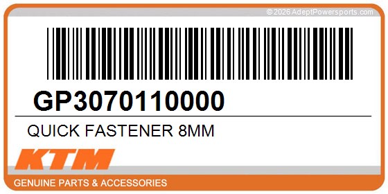 KTM GP3070110000 Quick Fastener 8Mm