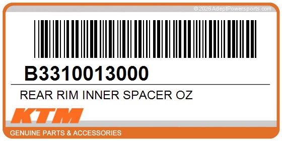 KTM B3310013000 Rear Rim Inner Spacer Oz