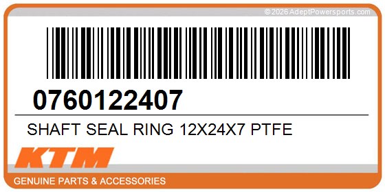 KTM 0760122407 Shaft Seal Ring 12X24x7 Ptfe