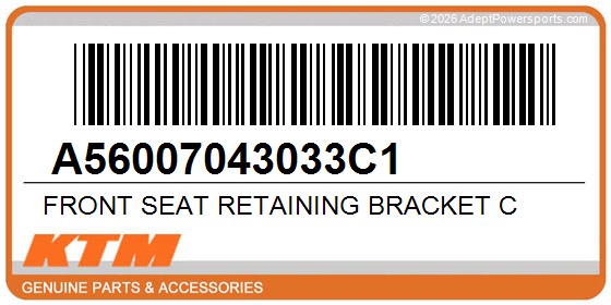 KTM A56007043033C1 Front Seat Retaining Bracket C
