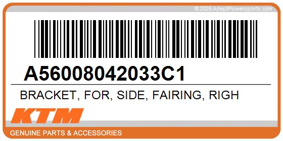 KTM A56008042033C1 Bracket, For, Side, Fairing, Righ