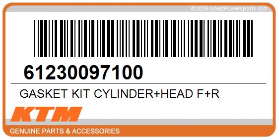 KTM 61230097100 Gasket Kit Cylinder+Head F+R
