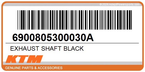 KTM 6900805300030A Exhaust Shaft Black