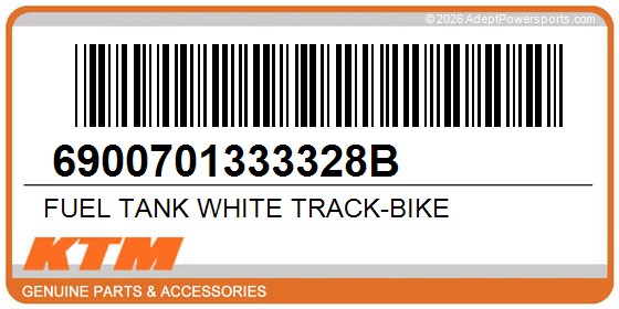 KTM 6900701333328B Fuel Tank White Track-Bike