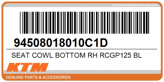 KTM 94508018010C1D Seat Cowl Bottom Rh Rcgp125 Bl