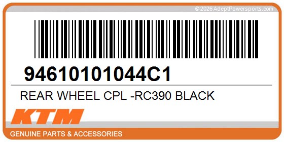 KTM 94610101044C1 Rear Wheel Cpl -Rc390 Black