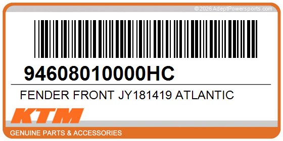 KTM 94608010000HC Fender Front Jy181419 Atlantic