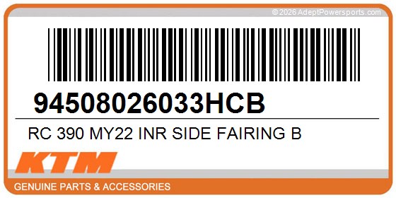 KTM 94508026033HCB Rc 390 My22 Inr Side Fairing B