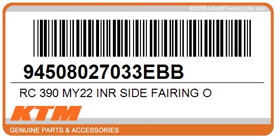 KTM 94508027033EBB Rc 390 My22 Inr Side Fairing O