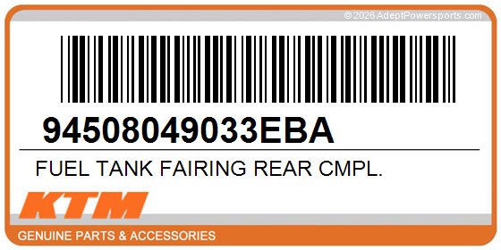 KTM 94508049033EBA Fuel Tank Fairing Rear Cmpl.