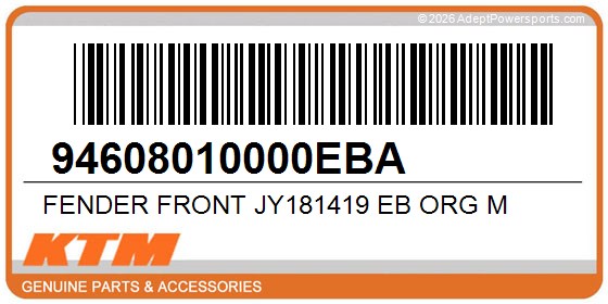 KTM 94608010000EBA Fender Front Jy181419 Eb Org M