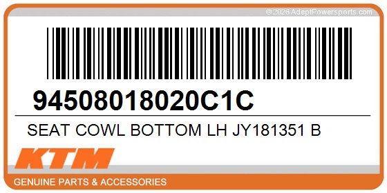 KTM 94508018020C1C Seat Cowl Bottom Lh Jy181351 B