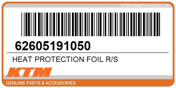 KTM 62605191050 Heat Protection Foil R/S
