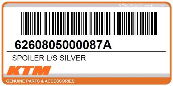 KTM 6260805000087A Spoiler L/S Silver