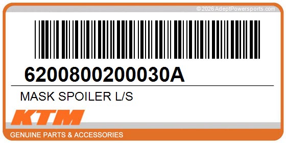 KTM 6200800200030A Mask Spoiler L/S