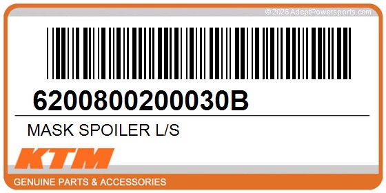 KTM 6200800200030B Mask Spoiler L/S