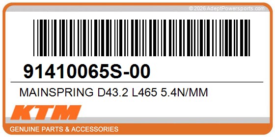 KTM 91410065S-00 Mainspring D43.2 L465 5.4N/Mm