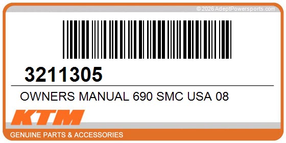 KTM 3211305 Owners Manual 690 Smc Usa 08