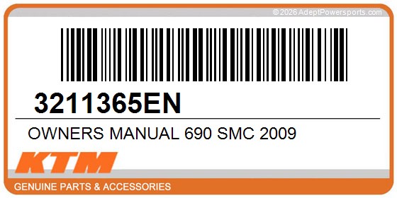 KTM 3211365EN Owners Manual 690 Smc 2009
