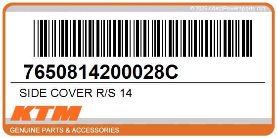 KTM 7650814200028C Side Cover R/S 14