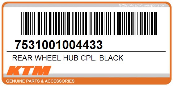 KTM 7531001004433 Rear Wheel Hub Cpl. Black