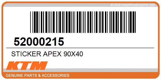 KTM 52000215 Sticker Apex 90X40