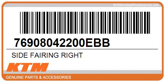 KTM 76908042200EBB Side Fairing Right