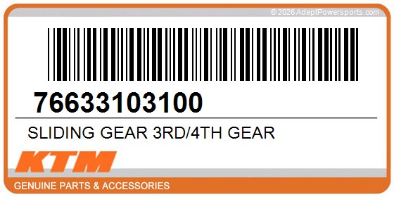 KTM 76633103100 Sliding Gear 3Rd/4Th Gear