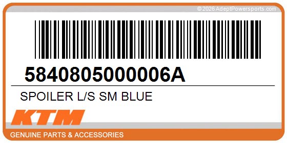 KTM 5840805000006A Spoiler L/S Sm Blue