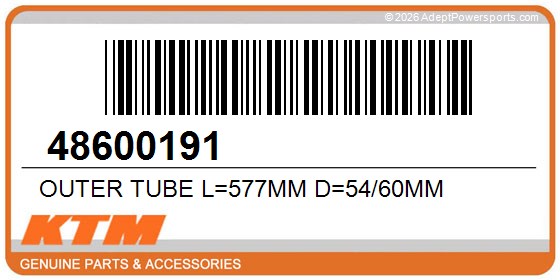 KTM 48600191 Outer Tube L=577Mm D=54/60Mm