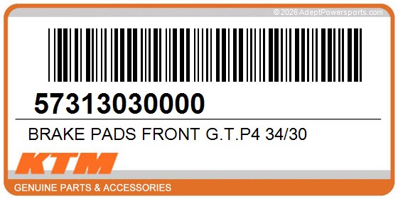 KTM 57313030000 Brake Pads Front G.T.P4 34/30