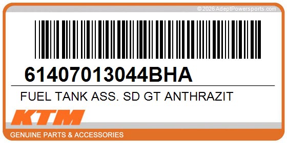 KTM 61407013044BHA Fuel Tank Ass. Sd Gt Anthrazit