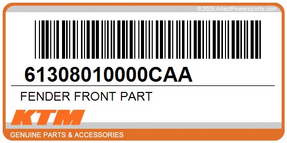 KTM 61308010000CAA Fender Front Part