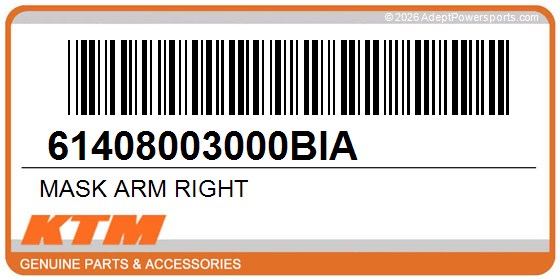 KTM 61408003000BIA Mask Arm Right