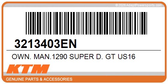 KTM 3213403EN Own. Man.1290 Super D. Gt Us16