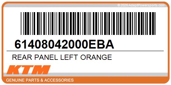 KTM 61408042000EBA Rear Panel Left Orange