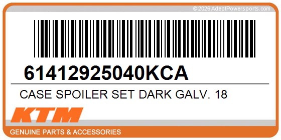 KTM 61412925040KCA Case Spoiler Set Dark Galv. 18