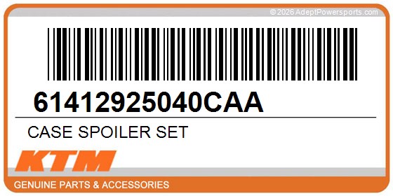 KTM 61412925040CAA Case Spoiler Set
