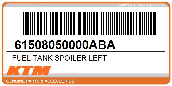 KTM 61508050000ABA Fuel Tank Spoiler Left