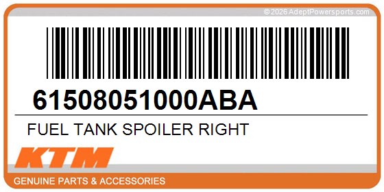 KTM 61508051000ABA Fuel Tank Spoiler Right