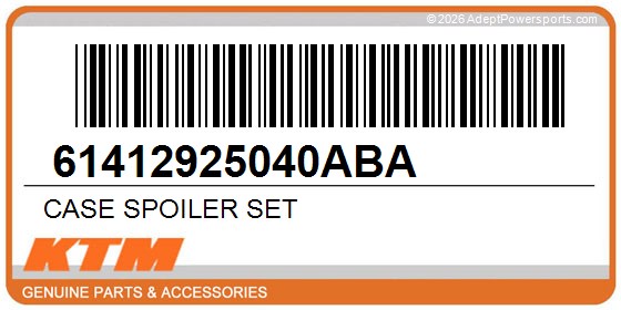 KTM 61412925040ABA Case Spoiler Set