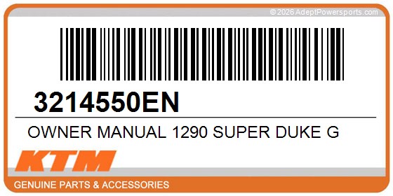 KTM 3214550EN Owner Manual 1290 Super Duke G