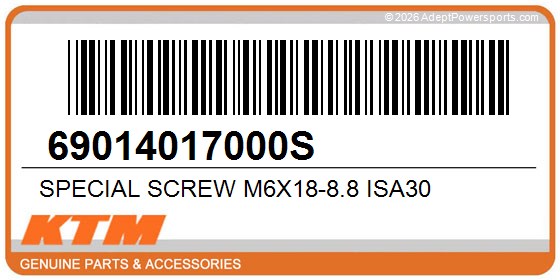 KTM 69014017000S Special Screw M6x18-8.8 Isa30
