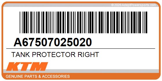 KTM A67507025020 Tank Protector Right